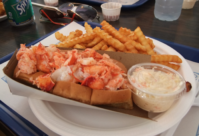 Chez Camille serves up lobster rolls packed with crustacean meat!- Photo: Kim Gradek